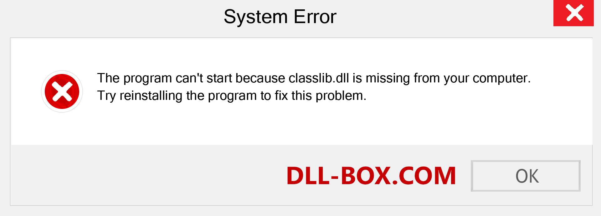  classlib.dll file is missing?. Download for Windows 7, 8, 10 - Fix  classlib dll Missing Error on Windows, photos, images